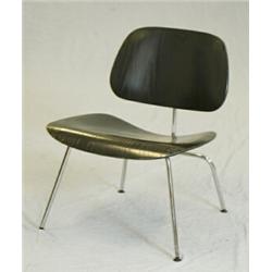 Stol, LCM (Lounge Chair Metal), Charles & Ray Eames, H 66, svartbetsad trä och stål, mindre slita...