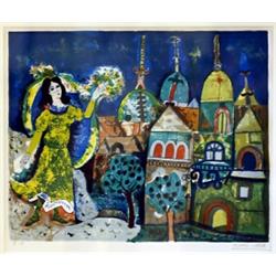 Färglitografi, Romero Ubeda, 47x58, E.A, sign Romero Ubeda. SEK 2.000-2.500...