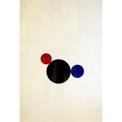 Färglitografi, 111x76, Joel Shapiro, sign. Shapiro 90 20/36. SEK 8.000-10.000...
