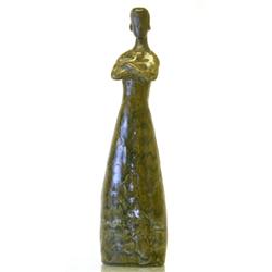Biblisk skulptur, Åke Holm, "Prästinnan", H 38,5, unik, blå/brun/beige, sign. Å Holm. SEK 15.000-...