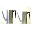 Image 1 : 2 rostfria kannor med bakelithandtag, Stelton, design Arne Jacobsen, H 17 resp. 20. SEK 1.000-1.2...