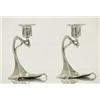 1 par ljusstakar, nysilver, WMF, Wurtembergische Metallwarenfabrik, H 13,5. SEK 800-1.000...