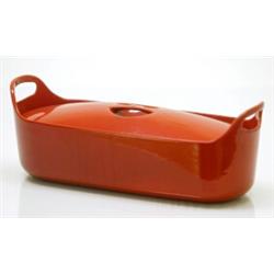 Stekgryta i rödlackerad gjutjärn, L 38, design Timo Sarpaneva för W Rosenlew & Co Finland, mindre...