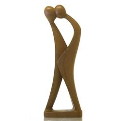 Skulptur i teak, H 43, sign. design Simon made in Denmark NR 3, originalbox medföljer. SEK 1.000-...