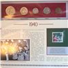 Image 1 : Us Coin sets of the 40's plus 33c stamp