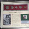 Image 1 : Us Coin sets of the 40's plus 33c stamp