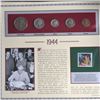 Image 1 : Us Coin sets of the 40's plus 33c stamp