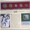 Image 1 : Us Coin sets of the 40's plus 33c stamp