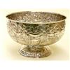 Image 1 : A large Victorian style Punch Bowl and Cups, with scrolling cartouches joined by floral swags abo...