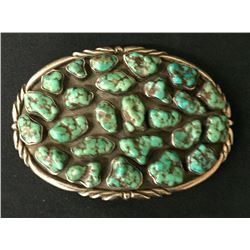 Navajo Turquoise Belt Buckle