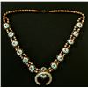 Image 3 : Zuni Inlay Squash Blossom Necklace (signed)