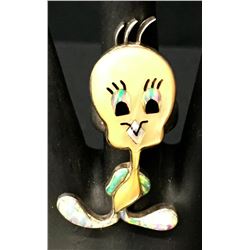 Tweety Bird Inlay Ring