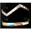 Image 1 : Pair of Navajo Inlay Bracelets