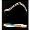 Image 3 : Pair of Navajo Inlay Bracelets