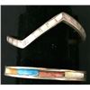 Image 4 : Pair of Navajo Inlay Bracelets