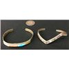 Image 5 : Pair of Navajo Inlay Bracelets