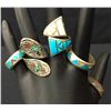 Image 2 : Group of 5 Navajo Inlay Rings