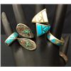 Image 5 : Group of 5 Navajo Inlay Rings