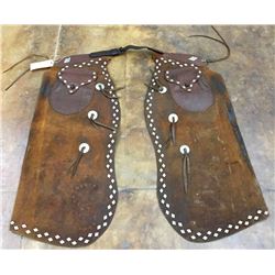 Antique Batwing Chaps with N. Porter Mark.