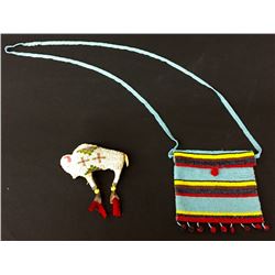 Beaded Bag and Buffalo