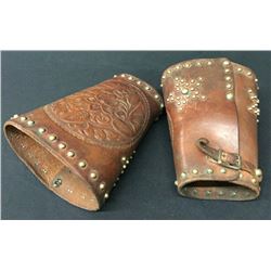 Old, Leather, Studded Cowboy Cuffs