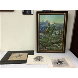 Vintage Russell and Remington Prints