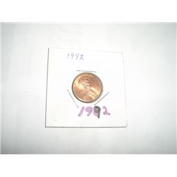 1992 LNCOLN CENT *NICE UNC HIGH GRADE US PENNY*!! PENNY CAME OUT OF SAFE BOX!!