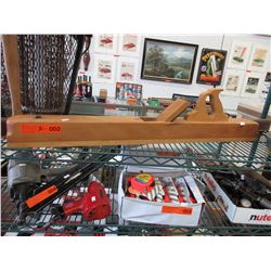 Vintage wood plane & spirit level