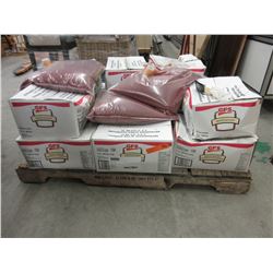 Short skid of industrial sized boxes of ketchup