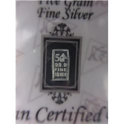6 x 2015 Fine Silver Bullion Bars - 5 Grain bars