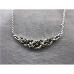 New - Black Diamond Twist Design Necklace