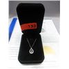Image 2 : Pear Cut Peridot Necklace Set with 3 Diamonds