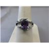 Image 1 : 2+CT Oval Amethyst & Diamond Cocktail Ring