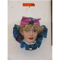 Bisque collectible hanging doll head