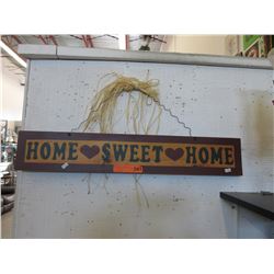 "Home Sweet Home" wood sign