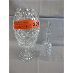 Crystal candle holder and bell