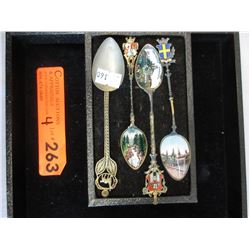 4 Vintage souvenir spoons