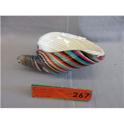 Vintage Italian Murano glass "Shell" dish