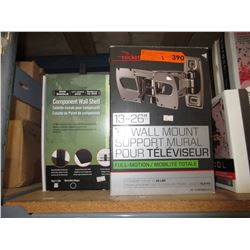 New TV wall mount & component shelf