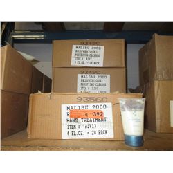 3 Cases of cleanser, 1 case of hand treatment