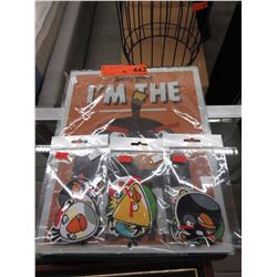 New "Angry Birds" tin signs & patches