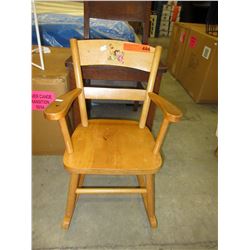 1950s Children's maple rocking chair