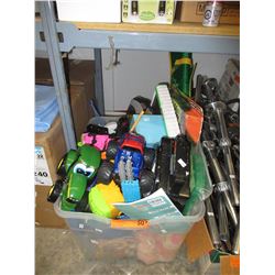 Large tote of used children's toys
