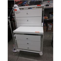 New - Mirror edged dresser & bedside table