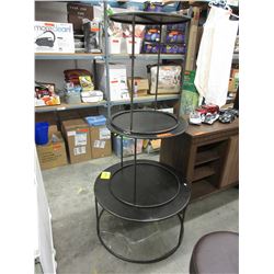 Metal end tables & coffee table - used