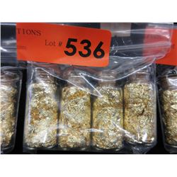 4 Vials of gold leaf