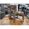 Image 1 : 2 Wood deer statuettes