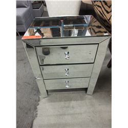 New - Mirrored bedside table