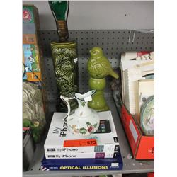 Vintage table lamp, ceramics & more