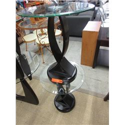 2 New glass top accent tables